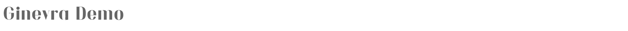 Sample characters Ginevra Font